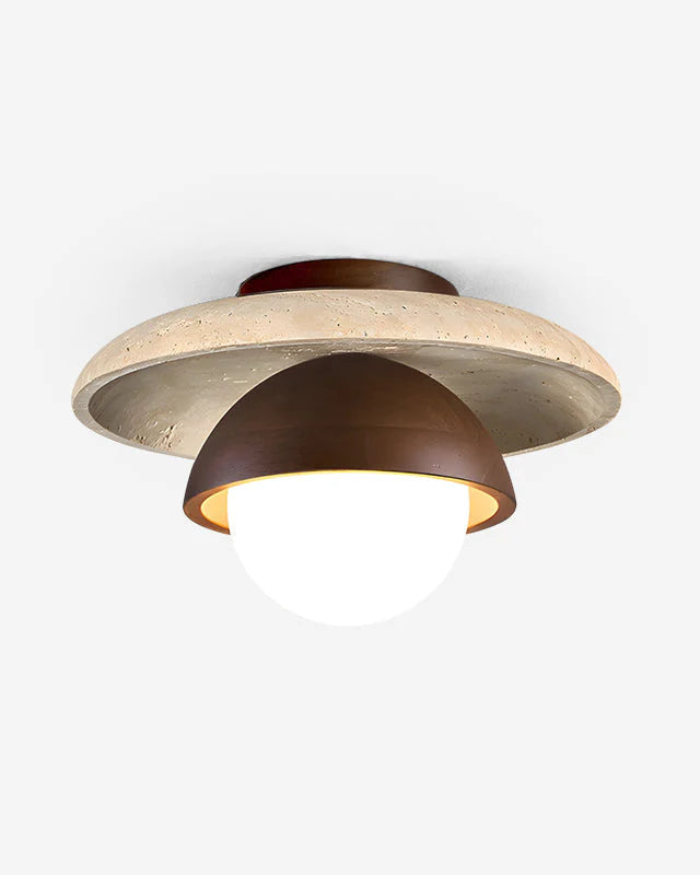 Plafonnier Travertin Véritable | Alva